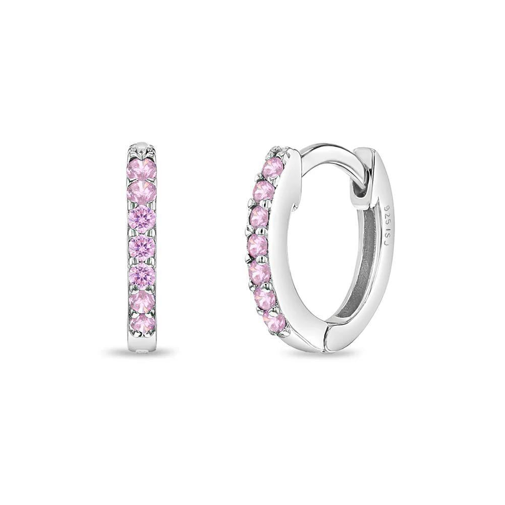 Multi CZ Hoop Earrings ISJ1025