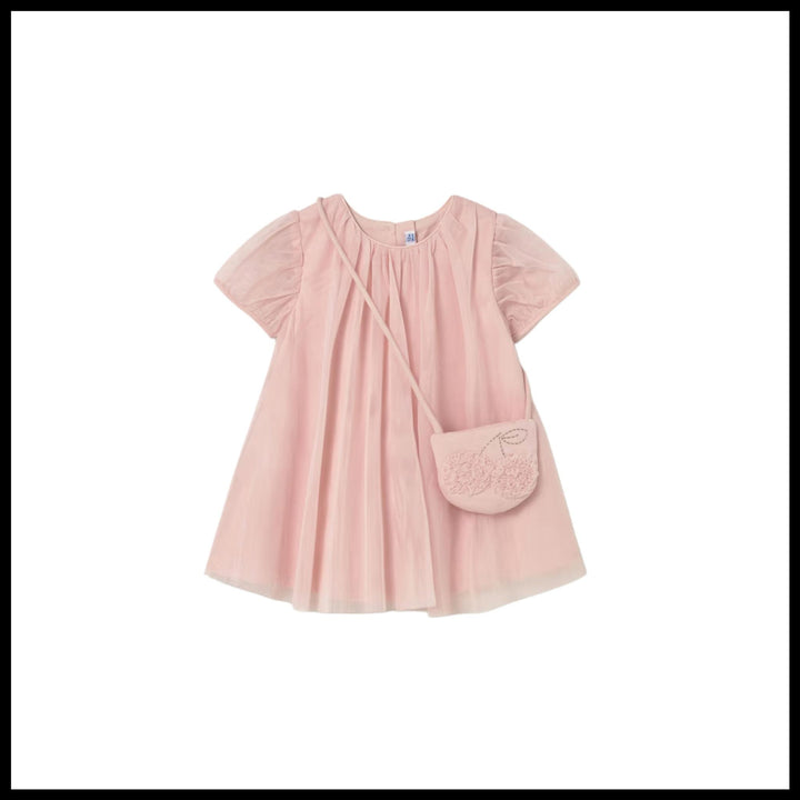 Baby Tulle Dress Pink w/Crossbody Bag MYR0126