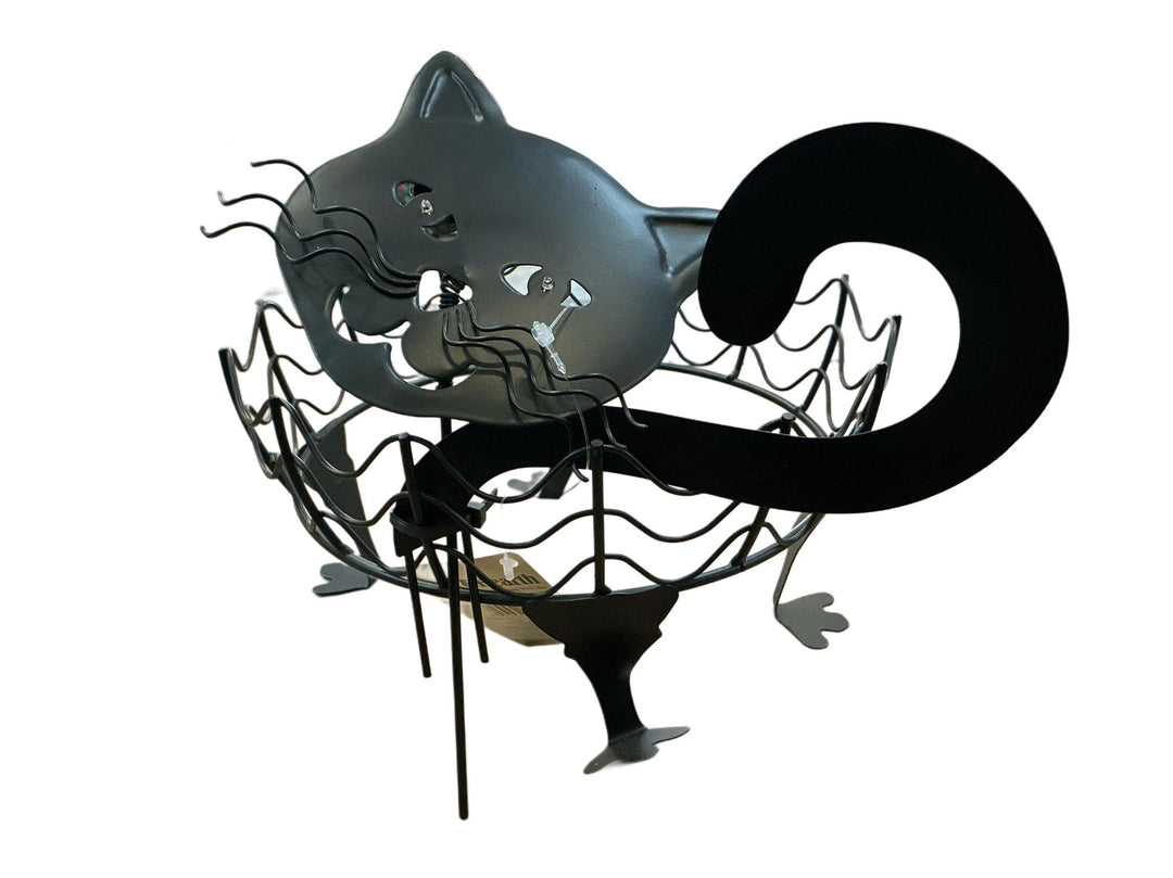Cat Pumpkin Holder w/LED Eyes EVG