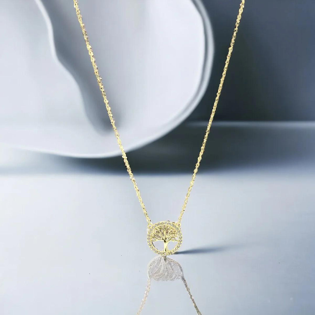 Tree of Life Gold Necklace LJW525