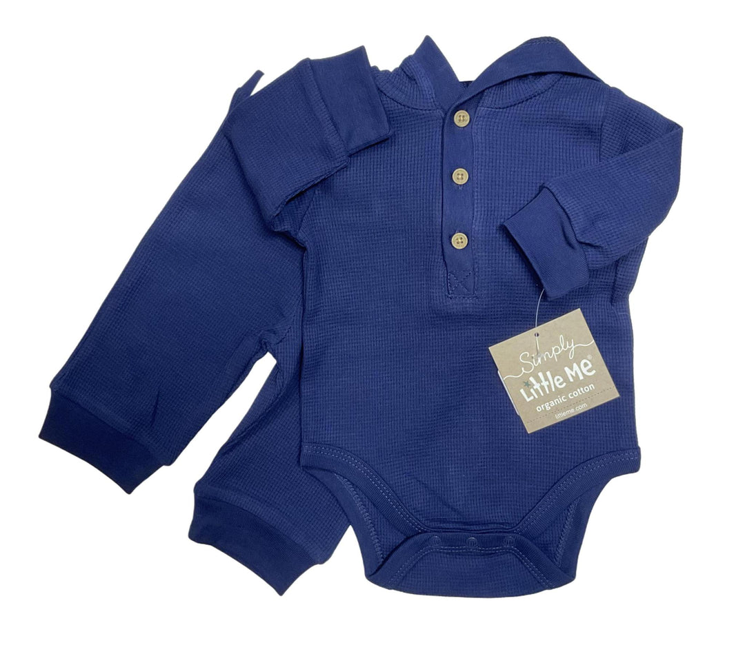 Navy Body Suit/Pant Organic Cotton Set LTM