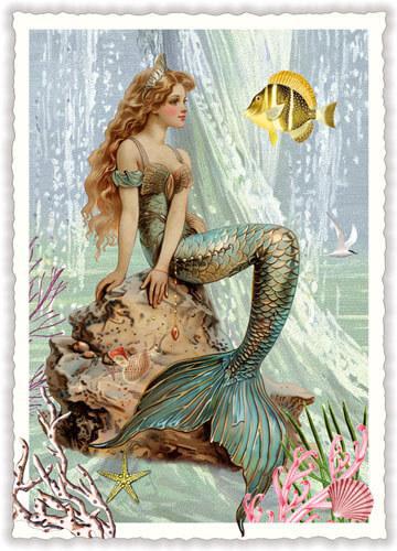 Mermaid Blank Postcard NQI725