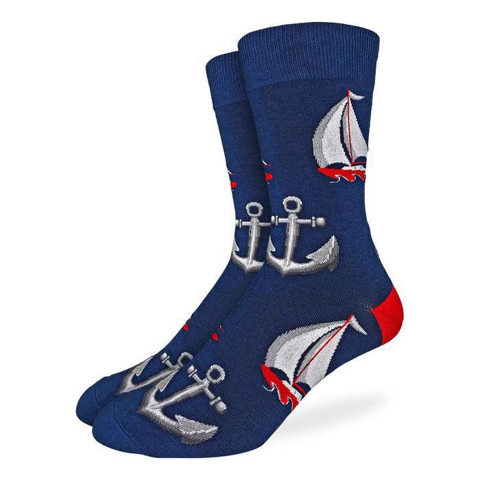 Men's Navy Anchors & Boats Socks GLS825