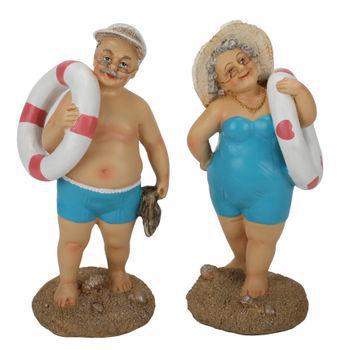 Resin Beach Couple Tube Asst FTG625