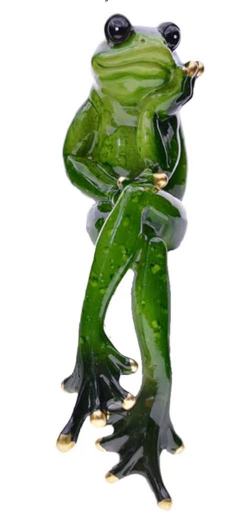 Thinking Frog Sitting Figurine AMZ1025