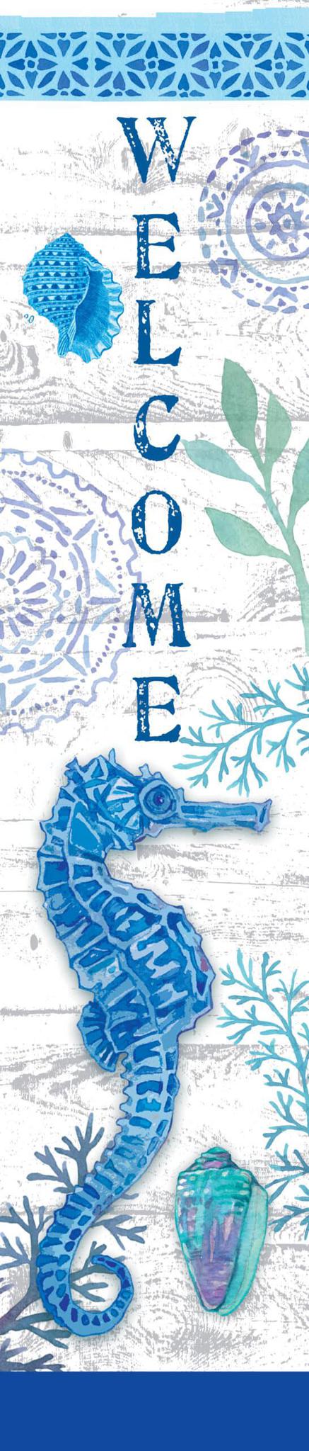 Blue Seahorse Yard Sign CUS325
