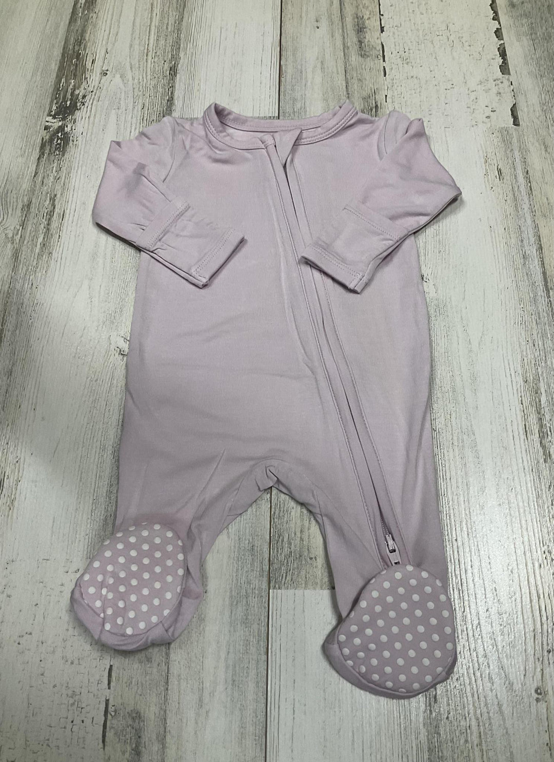 Bamboo Orchird Hush Zipper Footie ANG824