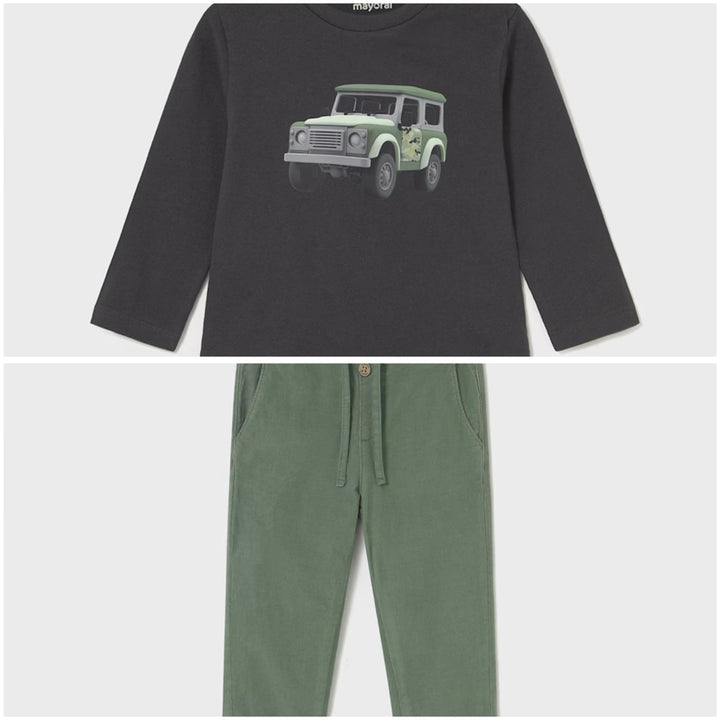 Jeep Graphic Top & Green Pants Set MYR825