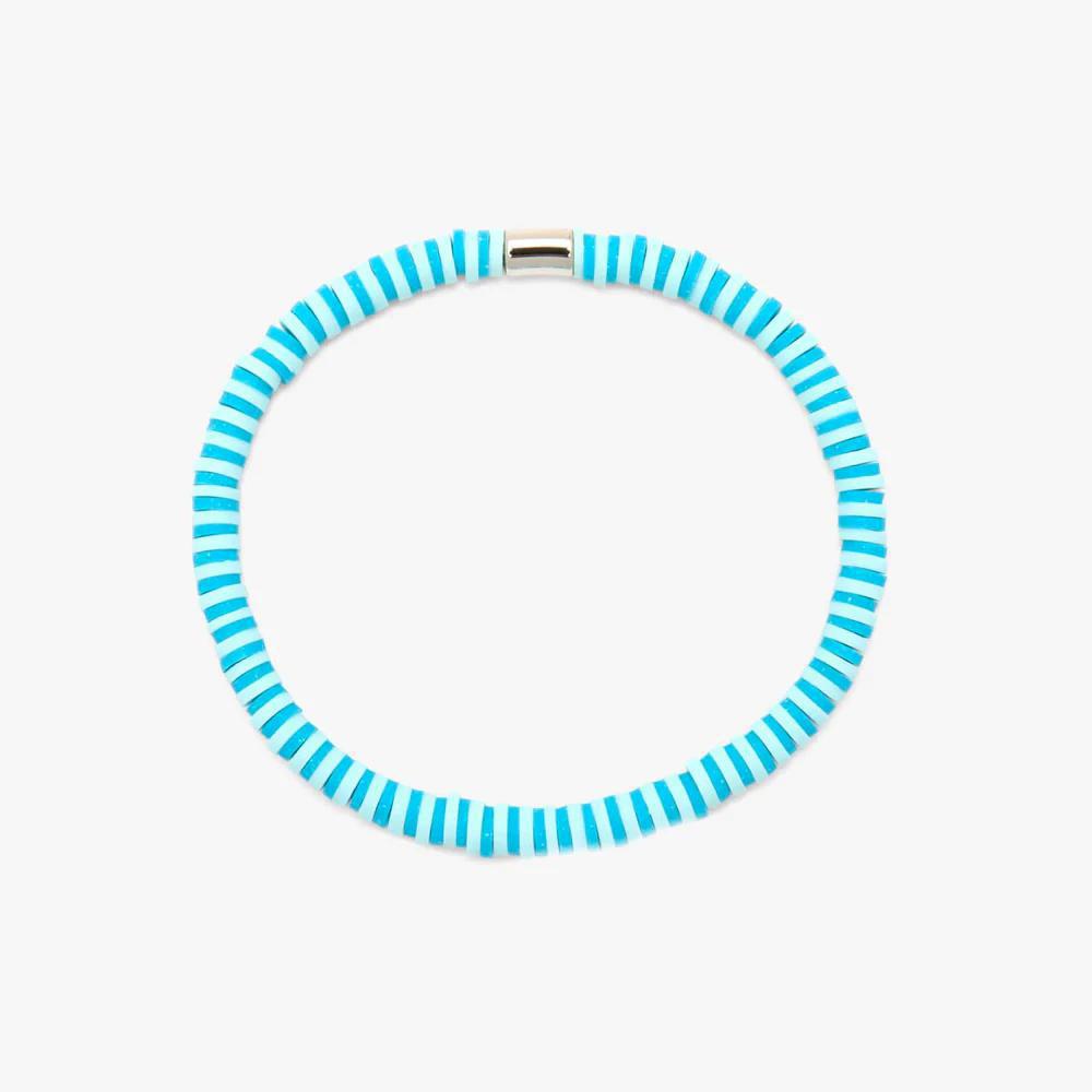 Seascape Vinyl Disc Stretch Bracelet PUR425