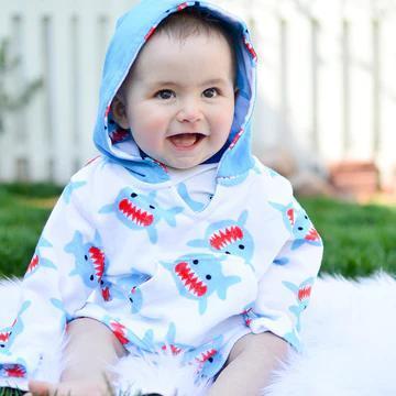 Baby/Toddler Terry Swim Coverup - Sherman the Shark ZCI326