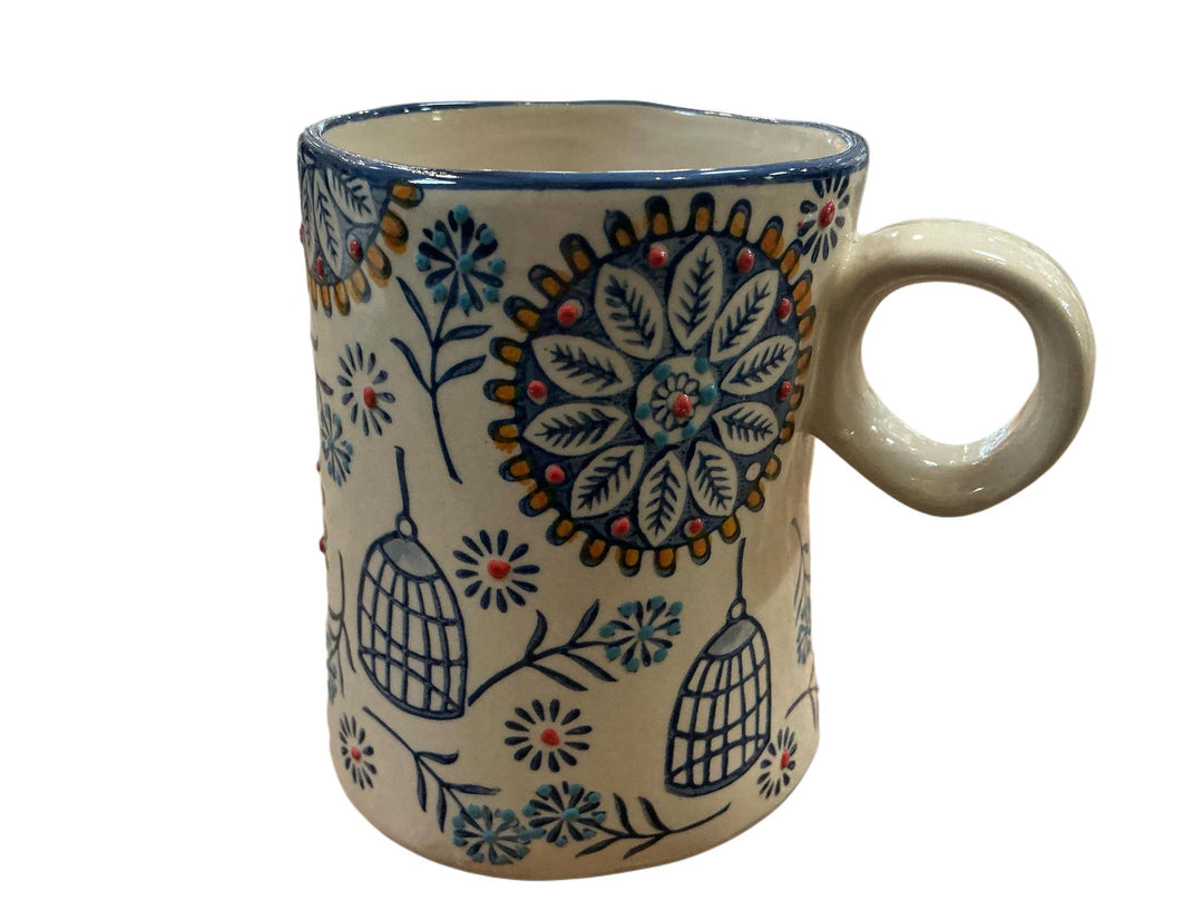 Hand-Painted Floral Ceramic Mug YNG