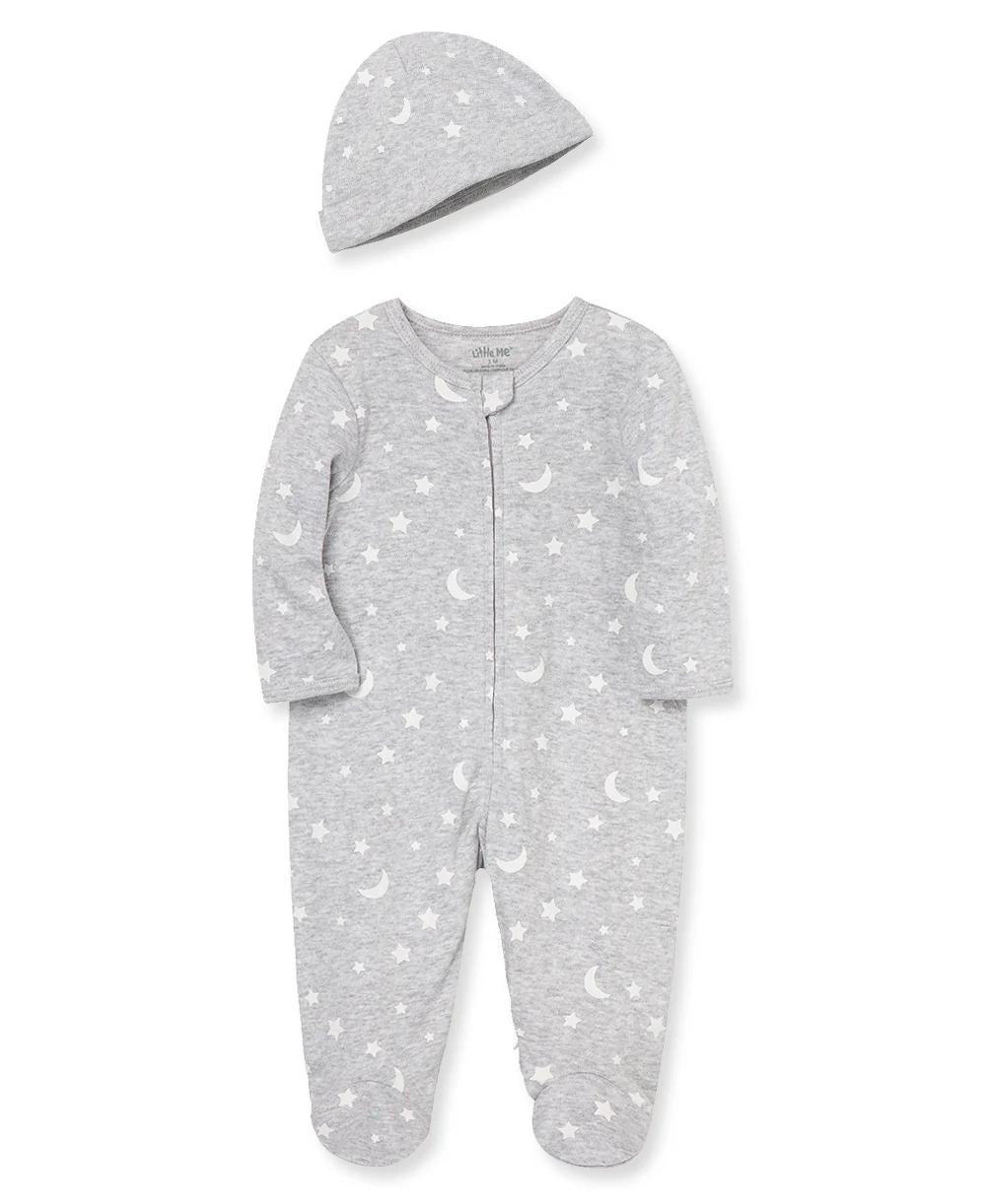 Moon & Stars Footie/Hat NB LTM