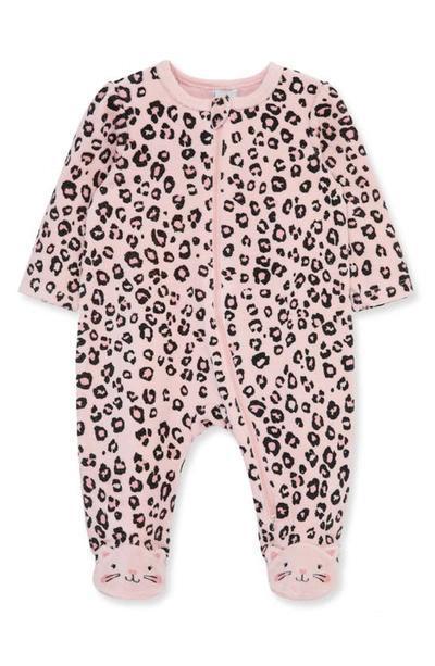 Pink Leopard Footie 3m LTM