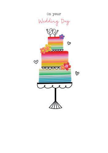 Rainbow Cake Wedding Greeting Card NQI725