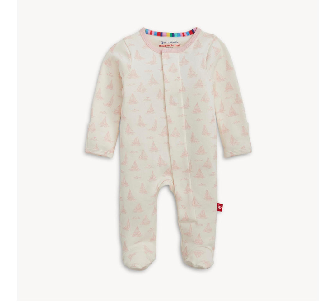 Tiny Tides Pink Magnetic Footie MGM226