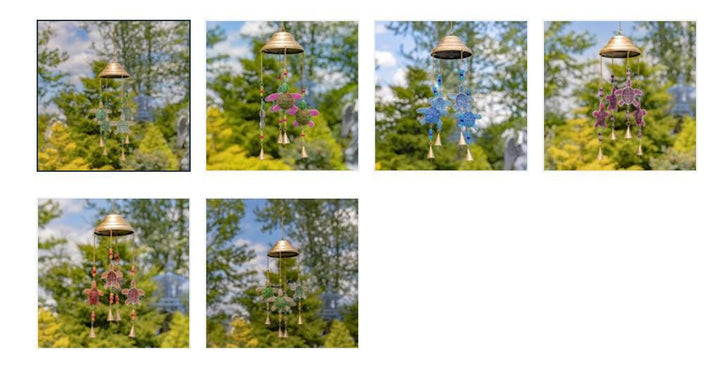 DANGLING TURTLE WIND CHIMES WITH BELLS Asst. ZAR525