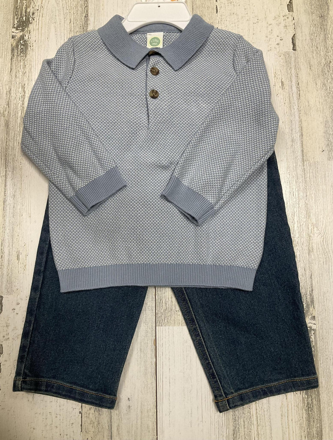 Birds Eye Knit Polo Blue LTM824