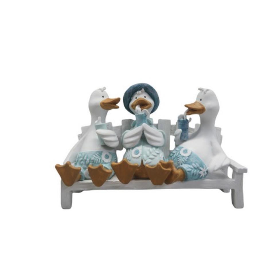 Resin Ducks on a Bench FTG325