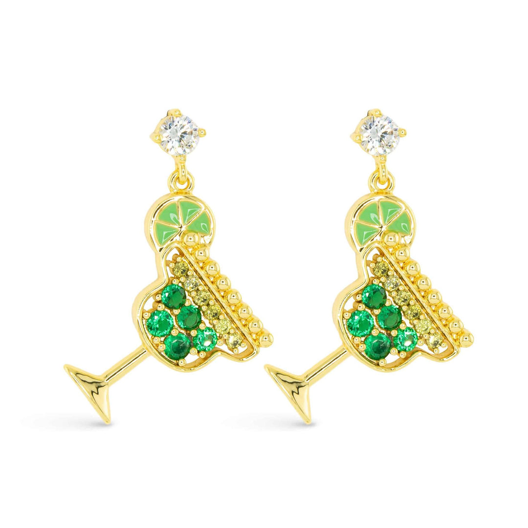 Gold CZ Margarita Earrings ABC926