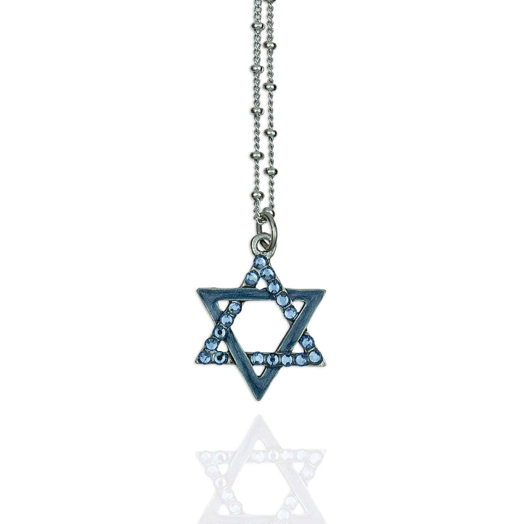 Leah Crystal Star of David Necklace AKD1025