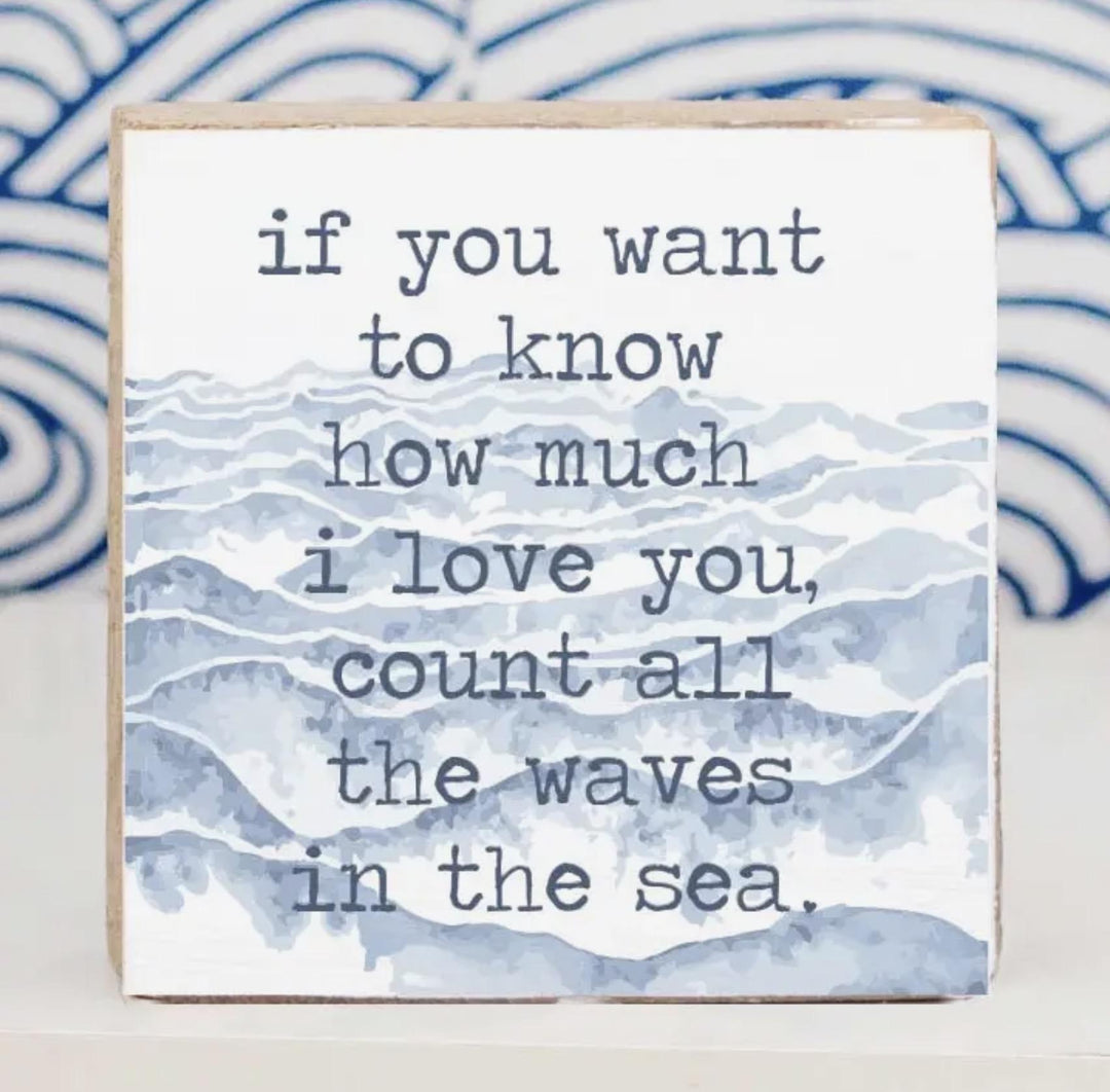 Waves In The Sea Block Sign RMP626