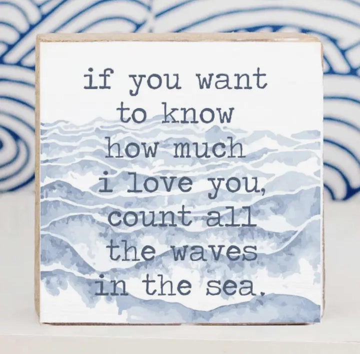Waves In The Sea Block Sign RMP626