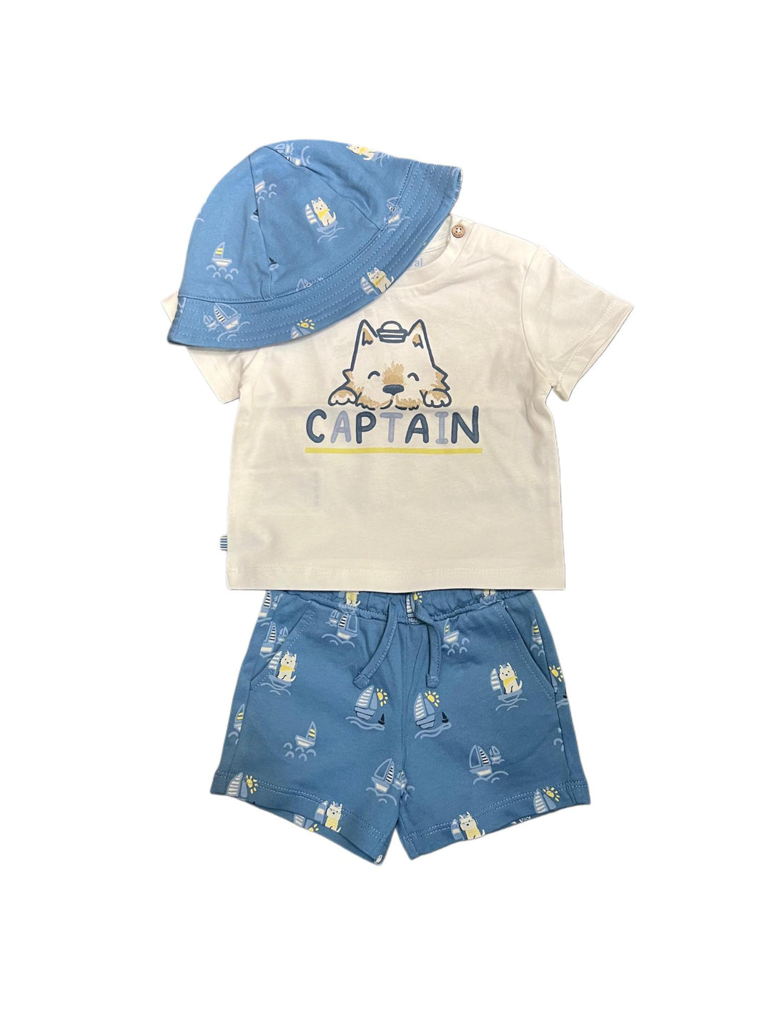 Captain Puppy Tee & Short Set w/Bucket Hat MYR125