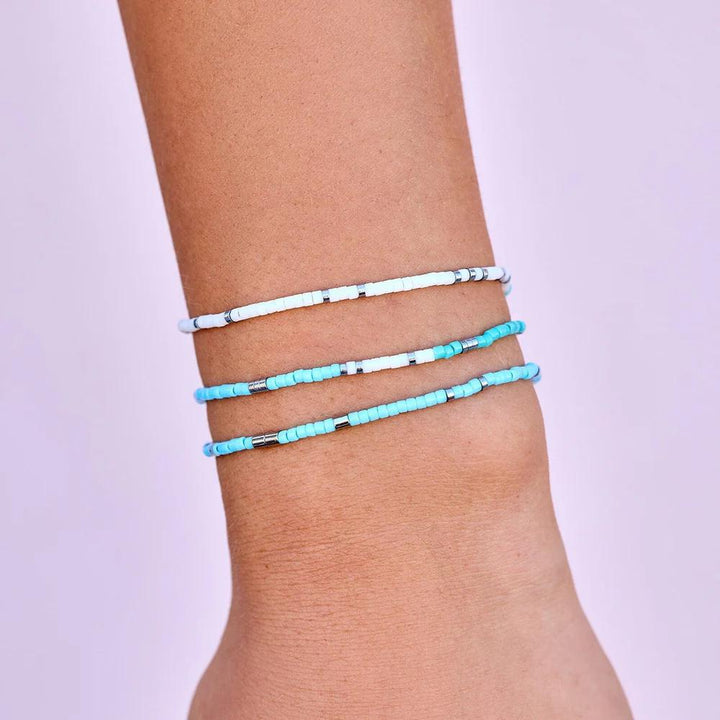 SEAFOAM DREAM STRETCH BRACELET SET OF 3 PUR525