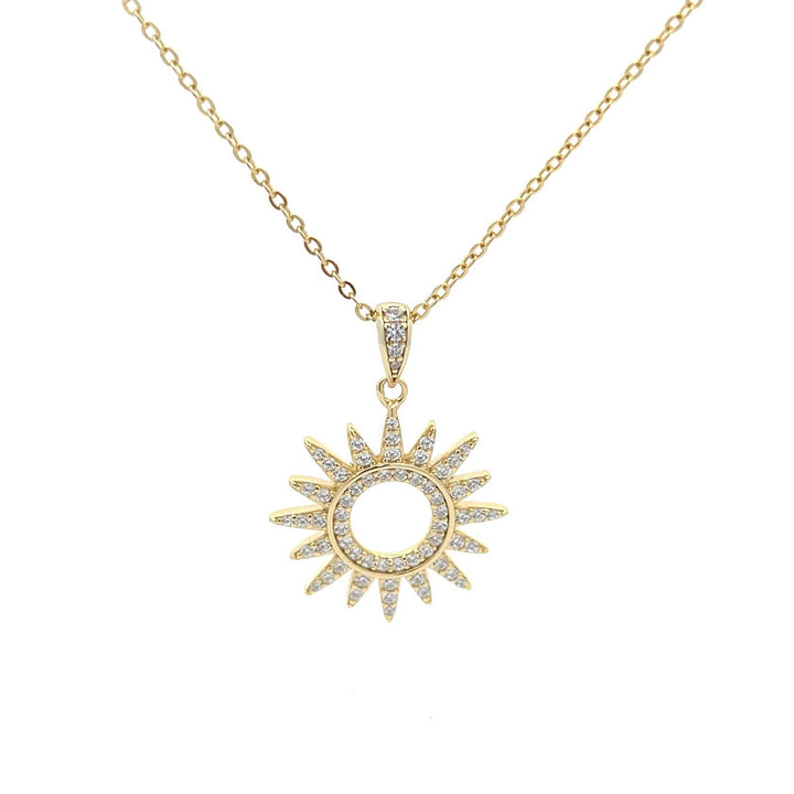 Sunburst Pendant Necklace LJW525