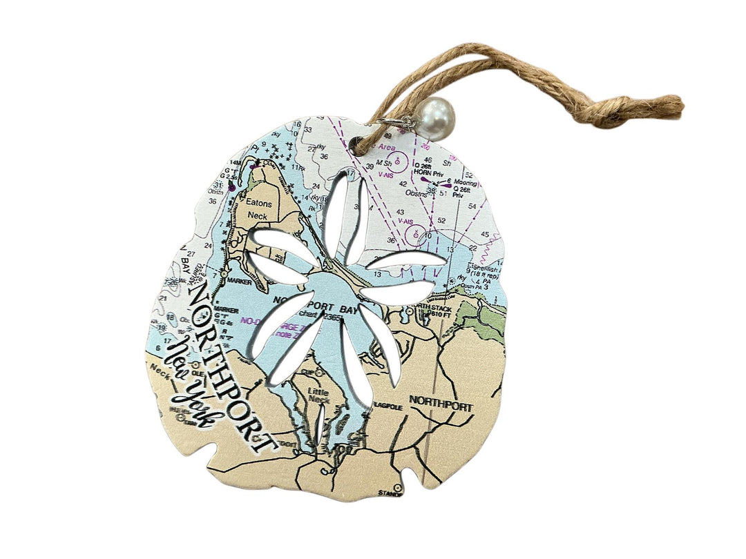 Northport Sand Dollar Map Ornament MAP626