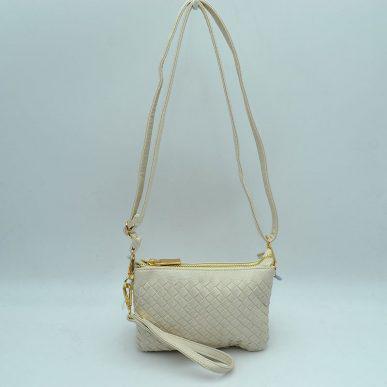 Woven Faux Leather Crossbody Wristlet TD0004 EMH525