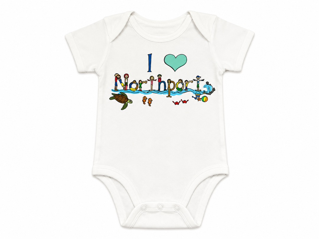 I Love Northport Onesie White TGG
