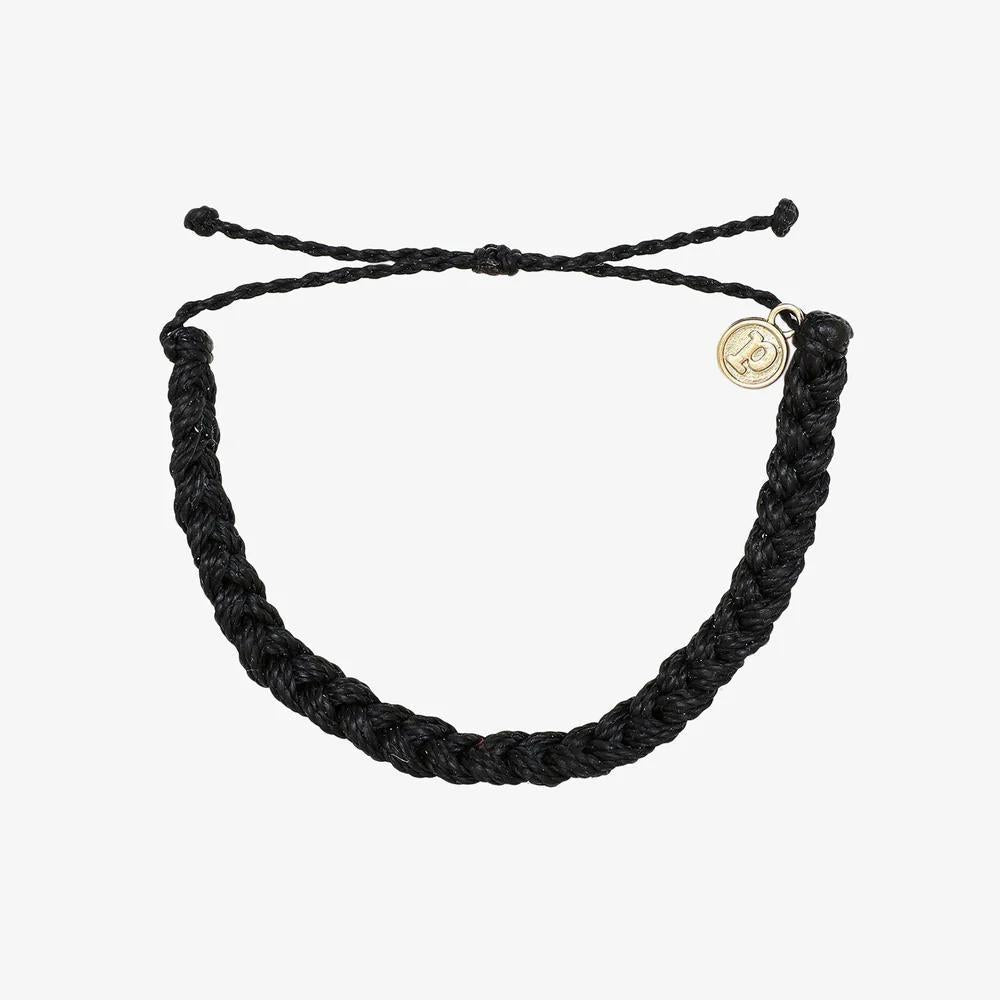Solid Braided Bracelet Black PUR425