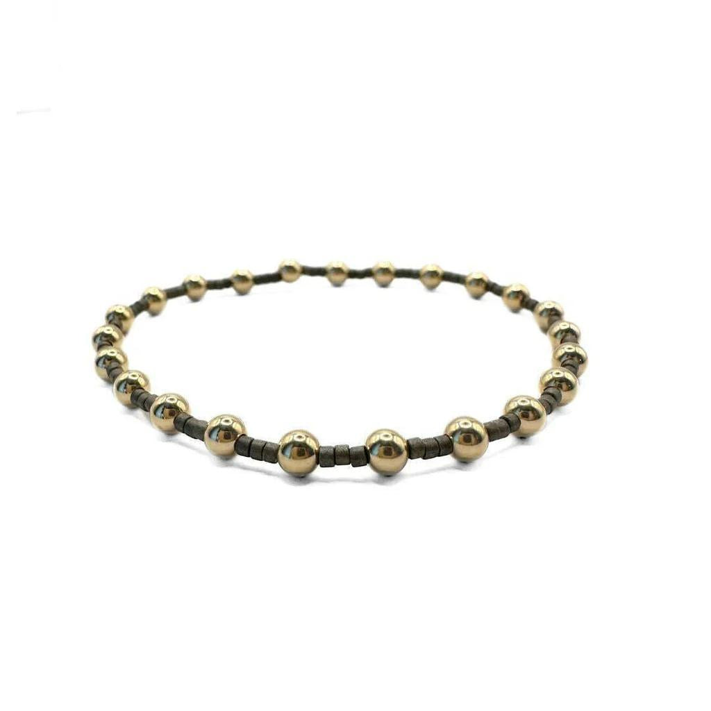 4mm Newport Gold-Filled Waterproof Bracelet ERN425 Graphite 7”