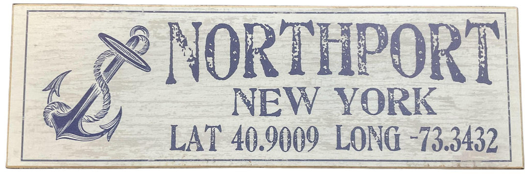 Northport, NY Anchor Lat/Long Sign PTT826