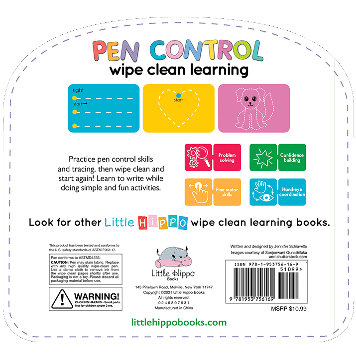 Write & Wipe Pen Control Book LHB626