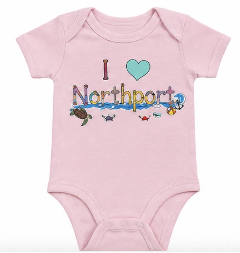 I Love Northport Onesie Pink TGG