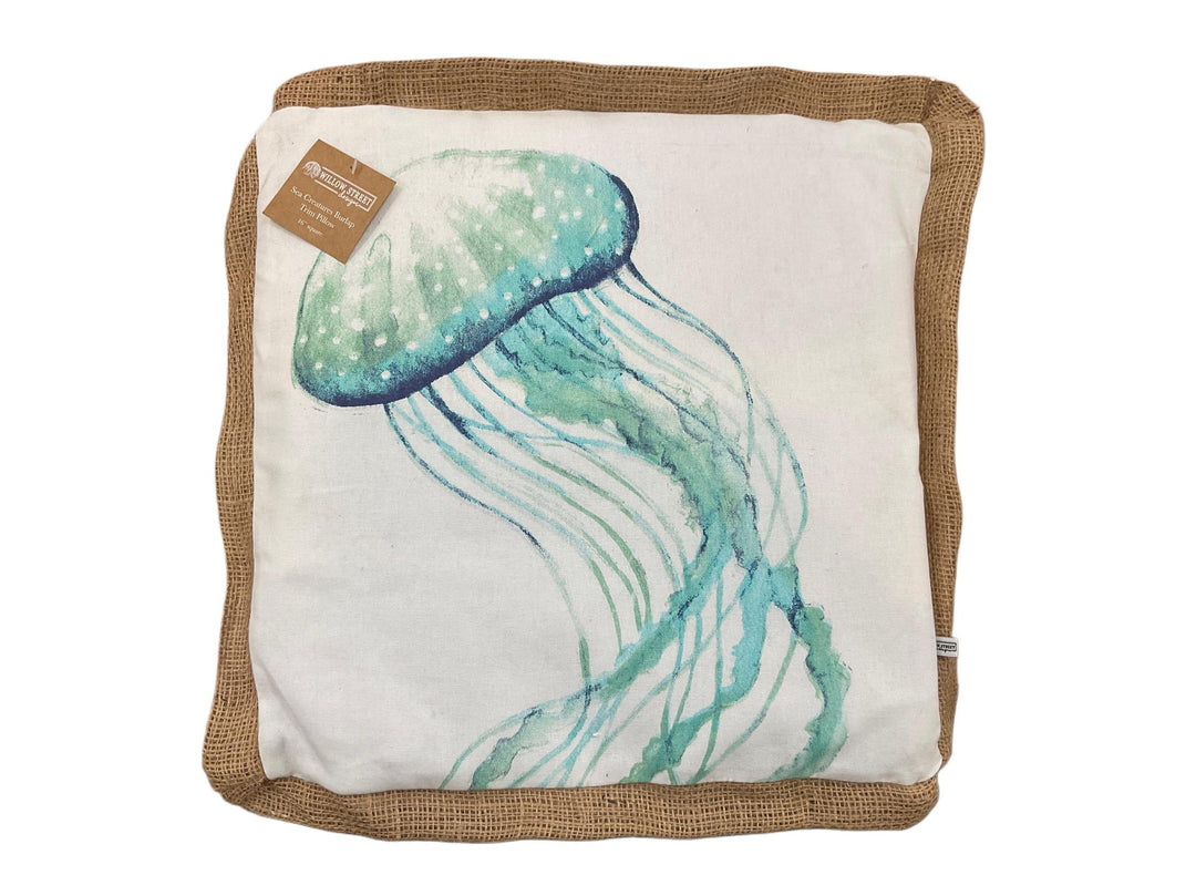 Sea Creature Burlap Pillow Asst.DEI*