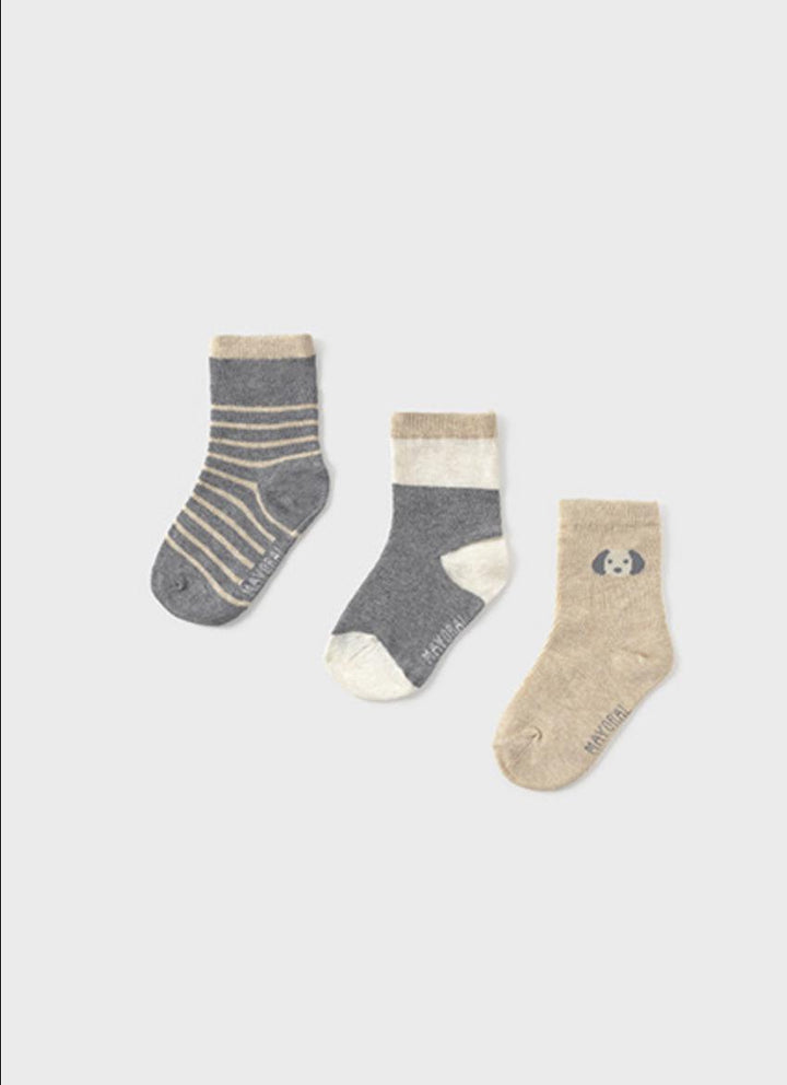 3 Pair Boys Socks Set Neutral MYR825