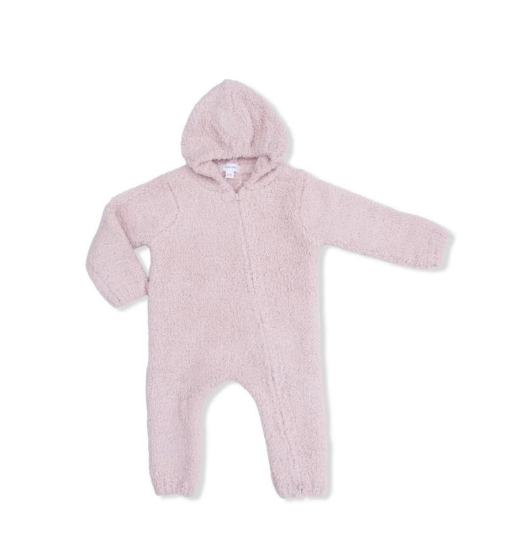 Chenille Hooded Romper Blush ANG326