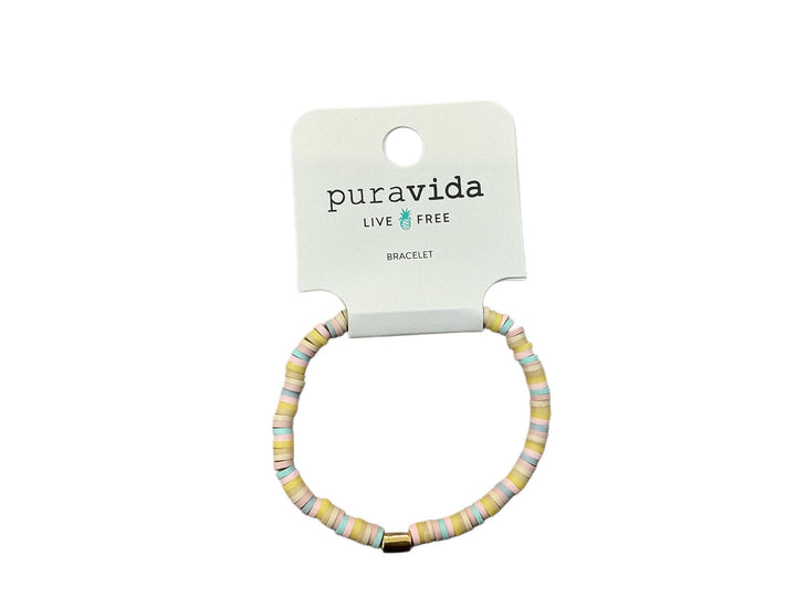 Seascape Vinyl Disc Stretch Bracelet PUR425
