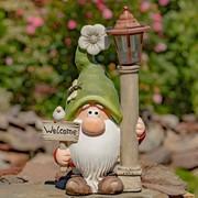 Spring Garden Gnomes w/Solar Lantern ZAR526