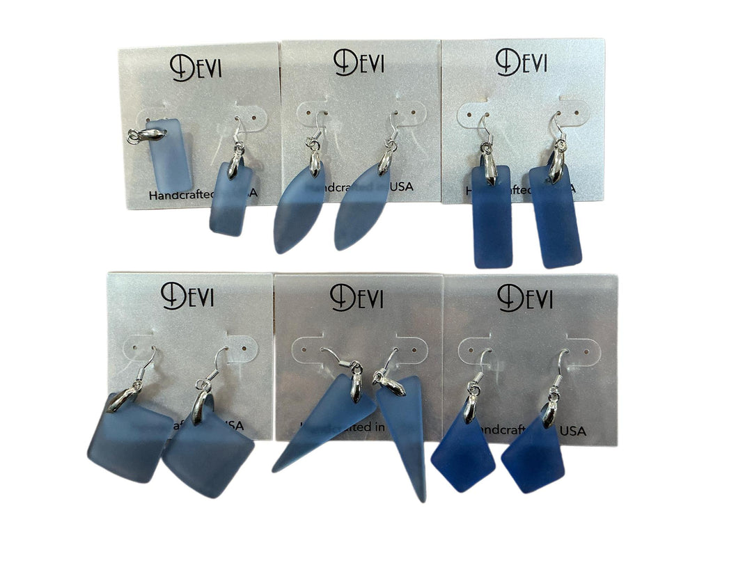 Sea Glass Shape Earrings Asst. DVJ525