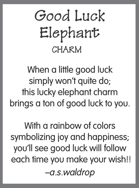 Good Luck Elephant Charms GNZ426