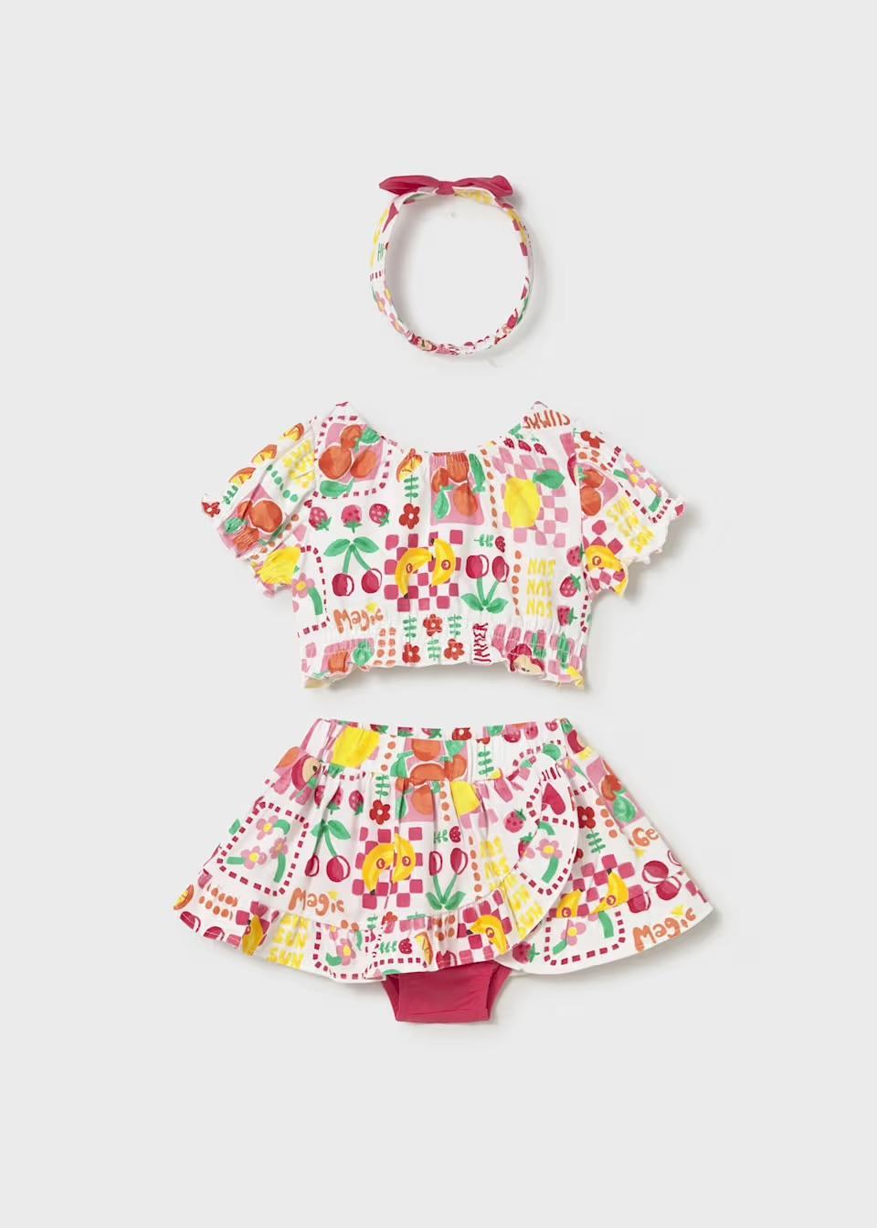 Fruit Market Patchwork 3 piece w/Headband MYR326