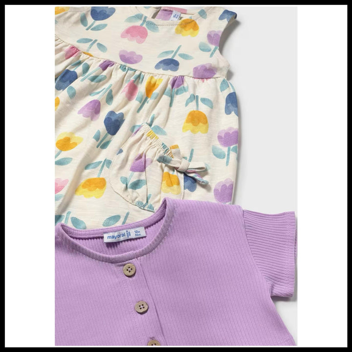 Baby Printed Dress w/ Shirt 2 Piece MYR0126
