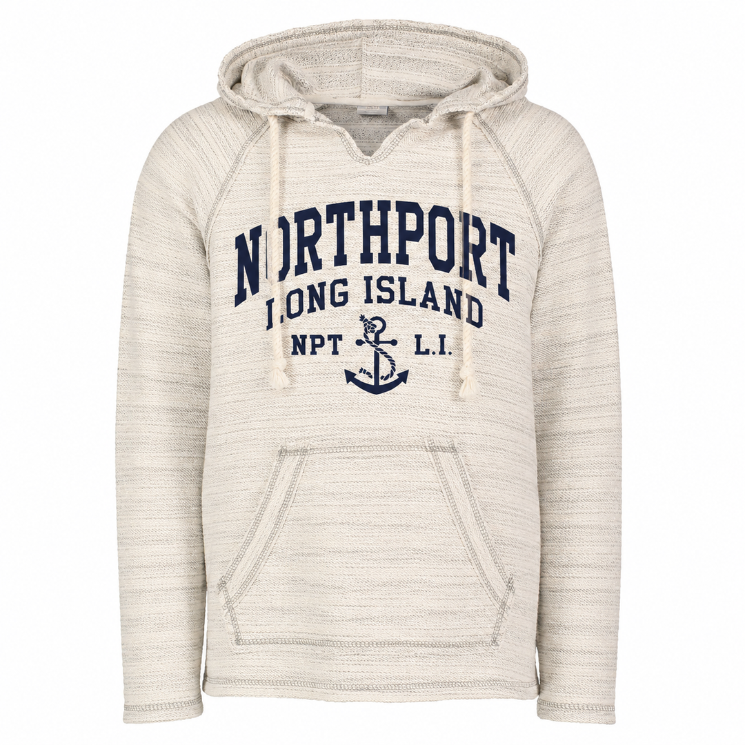 Northport, Long Island Bonfire Baja Hoodie Oatmeal MVS526