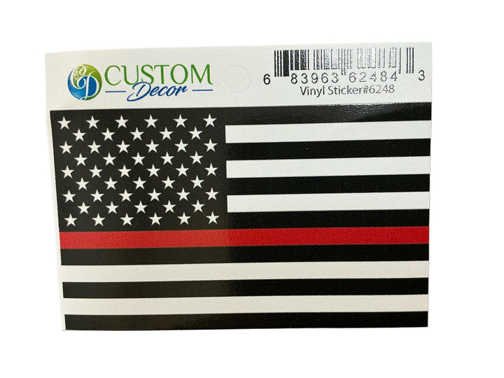 Thin Line American Flag Vinyl Stickers CUS1025