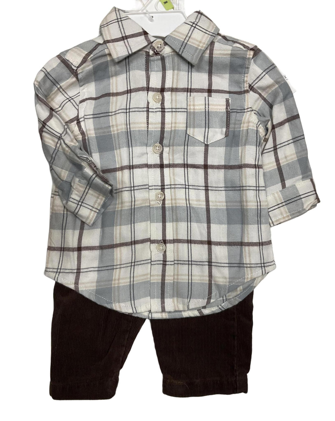 Neutral Plaid Pant Set LTM824