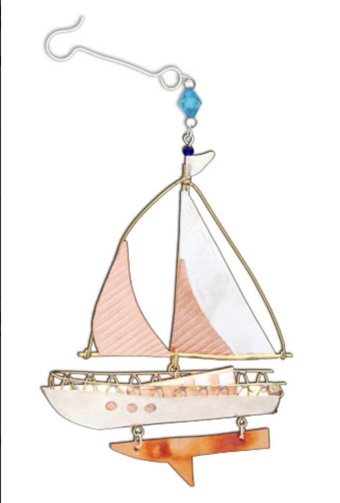 Sailboat Metal Ornament PIL626